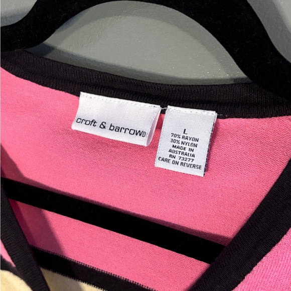 Croft & Barrow - Vintage Color Block Cardigan - L - Picture 2 of 6